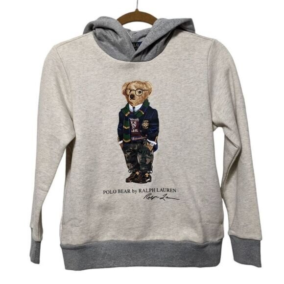 NWT POLO RALPH LAUREN Polo Teddy Bear Hoodie Sweatshirt M - Picture 1 of 6